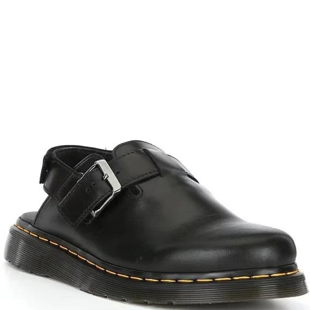Dr. Martens Jorge II Clogs Black Leather Slingback Mules